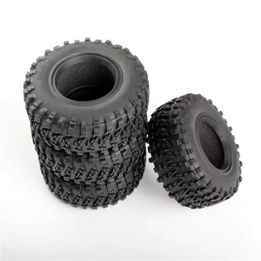 4PCS 115MM 2.2 Rubber Big Tires Wheel Tyres 1/10 RC Crawler Car for Axial for Wraith SCX10 confident