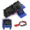 For Traxxas For VXL-3s For Slash For Stampede For Rustler 4x4 Dual Cooling Fan Set ESC High-Speed Heat Sink RC Car Parts Models(Blue) view 1