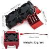 For Traxxas For VXL-3s For Slash For Stampede For Rustler 4x4 Dual Cooling Fan Set ESC High-Speed Heat Sink RC Car Parts Models(Blue) view 2