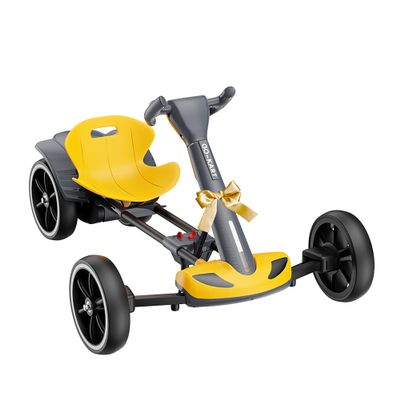 Electric Go Kart for Kids Ages 3-6,Kids Electric Go Kart,390W Motors,Go Kart with 4 Wheels&LED Lights,Gift for Boys & Girls,Yellow