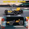 Electric Go Kart for Kids Ages 3-6,Kids Electric Go Kart,390W Motors,Go Kart with 4 Wheels&LED Lights,Gift for Boys & Girls,Yellow view 2