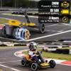 Electric Go Kart for Kids Ages 3-6,Kids Electric Go Kart,390W Motors,Go Kart with 4 Wheels&LED Lights,Gift for Boys & Girls,Yellow view 3