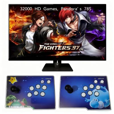 FVBADE [32000 Games in 1 78S Pandora Box Arcade Game Console for PC & Projector & TV,3D Games 1-4 Players Double Joystick Favorite List Game Category Save/Search/Hide/Pause