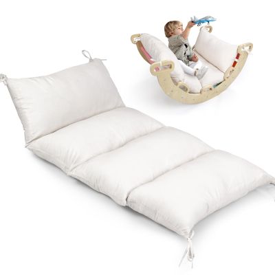 BlueWood Cushion for Climbing Arch, Montessori Philosophy Soft and Non-Slip Pillow for Kids, Pikler Cushion for Reading, Playing, Games, Parties (White)