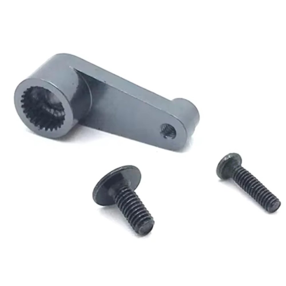 For WLtoys 144010 144001 144002 1/14 124016 124018 124017 124019 1/12 Metal Upgrade Servo Arm 28T Remote Control Car Accessories Models(Gray)