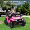 12v Ride on Car for Kids with Parent Remote Control, Electric Power Wheel Car w/ 2 Speeds, Spring Suspension, Music, LED Lights & Safety Belt - Toddler Ride on Toy Car for Age 3+Pink view 2