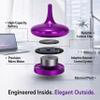 Hautech Electric Spinning Top for Adults 6+ Hour Spin, LED Light Show, Glass Base, Desktop Toy for Focus & Stress Relief (Exploration Purple) view 3