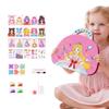 Princess Art Craft Kits, Princess Book Makeup Craft Kits, Educational Paper Doll Makeup Set for Girls Festivals Parties Traveling view 2
