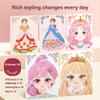 Princess Art Craft Kits, Princess Book Makeup Craft Kits, Educational Paper Doll Makeup Set for Girls Festivals Parties Traveling view 3