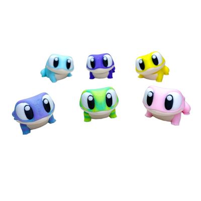 3D-Printed Desktop Stress Relief Toy, Green Frog Design, Fidget Toy, Cute Animal Theme (Yellow)