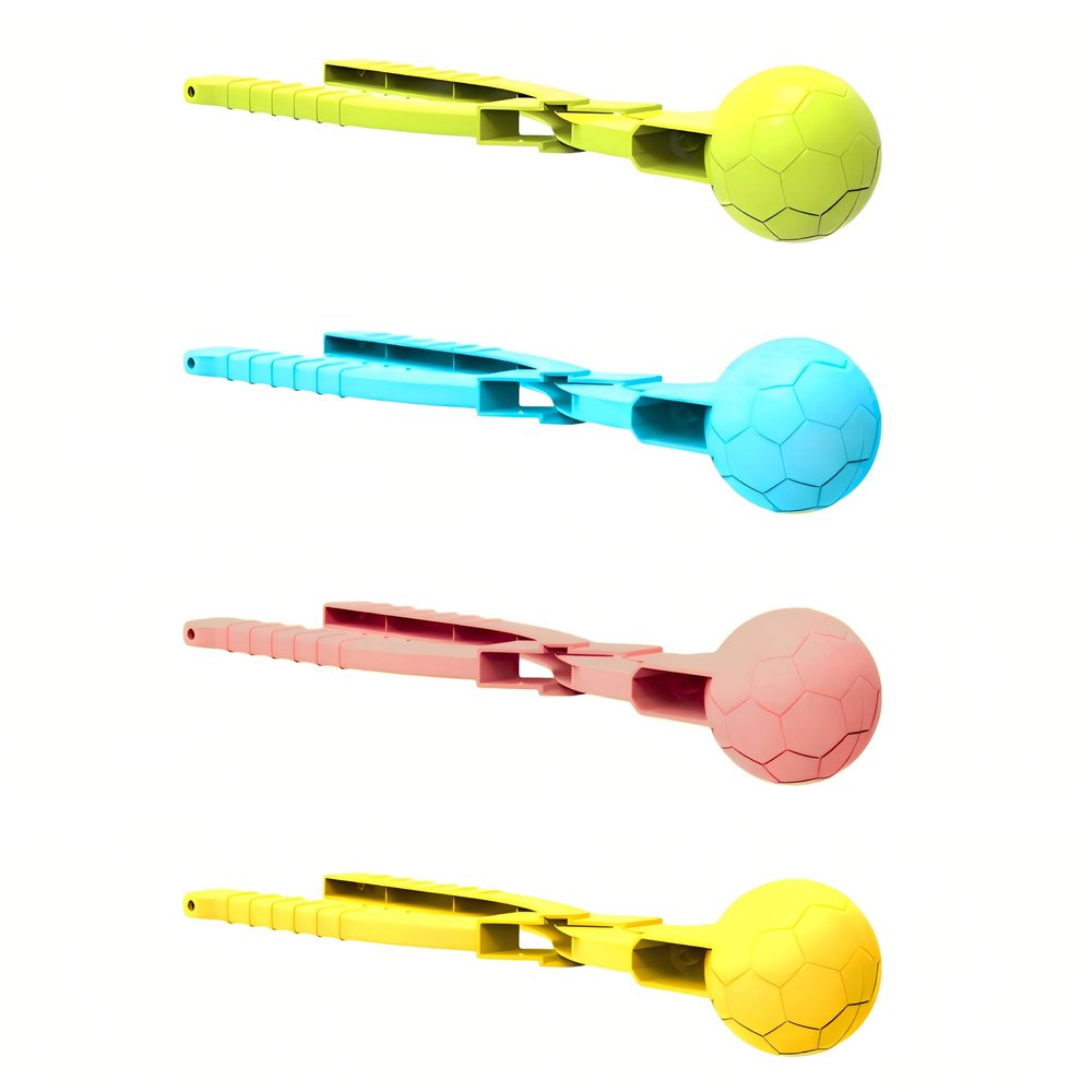 4 Pack Snowball Maker,Snow Ball Toys Games with Handle,Duck Snowball Maker for Snowball Fights for Kids and Adults (Football)