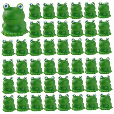 AwnsIMfreien Tiny Frogs, Mini Frogs 200PCS Waterproof Mini Resin Cute DIY Frog Figurines Fade-Resistant Desktop Frog Toy for Moss Landscape Garden 0.7x0.6 in Green, Toy