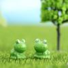 AwnsIMfreien Tiny Frogs, Mini Frogs 200PCS Waterproof Mini Resin Cute DIY Frog Figurines Fade-Resistant Desktop Frog Toy for Moss Landscape Garden 0.7x0.6 in Green, Toy view 4