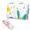 DUOBU Portable Diaper Changing Pad Foldable Baby Changing Mat with Built-in Pillow Waterproof Changing Pad for Newborn Girls Boys Cartoon Umbrellas view 2