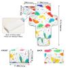 DUOBU Portable Diaper Changing Pad Foldable Baby Changing Mat with Built-in Pillow Waterproof Changing Pad for Newborn Girls Boys Cartoon Umbrellas view 4