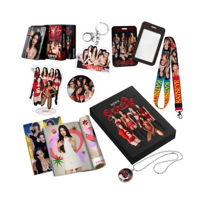 Katseye Gift Box Gnarly Gabriela Album Gift Box Set with 1*c-ard + 1*keychain + 1*stand-up card + 1*brooch + 1*portrait + 1*string + 1card holder Katseye Merch for Fans