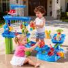 ZDRKWSM 3-Tier 4 Areas Water Table for Kids 3-5, Summer Outdoor Beach Sensory Activity Playset Kids Sand and Water Table Toys, Birthday Gifts for Boys and Girls 3 4 5 6 7 8 view 3