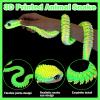 30 Inch 3D Printed Glow in The Dark Animals Snake, Surprise Mystery Fidget Anaconda Toy, Fake Python Statue with Realistic Eyes3-D Print Articulated Viper Cobra Collectible for Home Office (CLR) view 2
