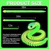30 Inch 3D Printed Glow in The Dark Animals Snake, Surprise Mystery Fidget Anaconda Toy, Fake Python Statue with Realistic Eyes3-D Print Articulated Viper Cobra Collectible for Home Office (CLR) view 3