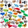 50 Pcs Mini 3D Printed Animal Figurines Set, Random Cute Articulated Animals, Flexible Fidget Toys Bulk, Desk Pets, Party Favors, Classroom Rewards view 1