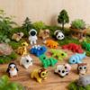 50 Pcs Mini 3D Printed Animal Figurines Set, Random Cute Articulated Animals, Flexible Fidget Toys Bulk, Desk Pets, Party Favors, Classroom Rewards view 3