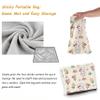 AlloCavi Travel Mini American Mahjong Set - 166 White Tiles Includes Jokers 0.8" White Melamine Material - with Instructions Cards and Game Tablecloth 4 All-in-One Racks and Pushers (Bunny Floral) view 2