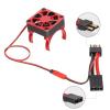 RC Toys Models For TRX-4 SCXI10 RC Car 540 550 RC Model Accessories Electric Car Brushless Carbon Brush Motor Radiator Cover+cooling Fan(Black) view 3