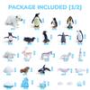 33 PCS Arctic Animals Figurines Set, Winter Animals Toy Figures With Display Box, Diorama Project Supplies Include Polar Bear, Penguin, Trees, Igloo, Fake Snow, Ice Rocks, Backdrop for Kids School DIY view 3