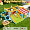 Bounce House for Kids 3-6 8-12, 16-in-1 Inflatable Obstacle Course Bouncy House with Wide Slide/Canopy Ball Pit/2 Boxing Ball/2 X-Obstacles/Soccer Goal, Outdoor Blow Up Jump House w/UL Blower view 2