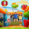 Bounce House for Kids 3-6 8-12, 16-in-1 Inflatable Obstacle Course Bouncy House with Wide Slide/Canopy Ball Pit/2 Boxing Ball/2 X-Obstacles/Soccer Goal, Outdoor Blow Up Jump House w/UL Blower view 3