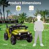 12v Ride on Car for Kids with Parent Remote Control, Electric Power Wheel Car w/ 2 Speeds, Spring Suspension, Music, LED Lights & Safety Belt - Toddler Ride on Toy Car for Age 3+,Green view 3