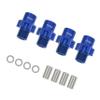 7075 Aluminum Alloy 17mm Wheel Hubs +5mm Widening for Traxxas 1/8 for JATO 4X4 VXL 9086 confident(Blue) view 3