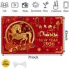2026 Chinese New Year Banner Year of the Horse Decorations, Happy Chinese New Year Backdrop, Chinese Lunar New Year Decorations view 2