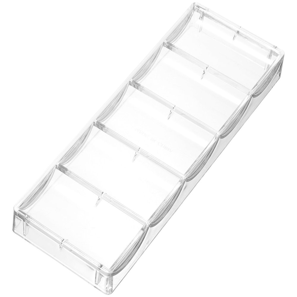 ERINGOGO 5-Grid Plastic Poker Chip Tray for Professional and Household Use, Wear-Resistant Multi-Function Chip Organizer Case for Home and Party Poker Games