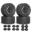 1/10 RC Truck Tires & Wheels 12mm/14mm Hex for Traxxas for Slash 4X4 4PCS Off-Road confident view 1
