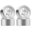 4pcs Metal 2.2" Beadlock Wheel Rim Wheel Hub 1/10 RC Crawler for Axial for Traxxas TRX4 D90 confident(Silver) view 1