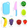 AwnsIMfreien Play Kitchen Accessories, Play Toy Cutting Food Vegetable Fruit Set Plastic Kitchen Cooking Educational Toys 8PC for Children Kids, Food view 2