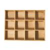 Aramox Action Figure Wooden Storage Shelf, Solid Wood Organizer with 12 Compartments for Bedroom and Living Room (with Back Panel) view 1