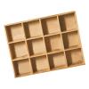 Aramox Action Figure Wooden Storage Shelf, Solid Wood Organizer with 12 Compartments for Bedroom and Living Room (with Back Panel) view 3