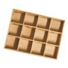 Aramox Action Figure Wooden Storage Shelf, Solid Wood Organizer with 12 Compartments for Bedroom and Living Room (with Back Panel) view 4
