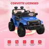 12V Ride on Toys, Electric Car with Remote Control,Ride on Car w/ 4-Wheeler Suspension, 3 Speeds, Led Lights, Bluetooth Music Player, Blue view 4
