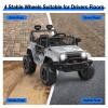 12V Ride on Toys, Electric Car with Remote Control,Ride on Car w/ 4-Wheeler Suspension, 3 Speeds, Led Lights, Bluetooth Music Player, Grey view 4