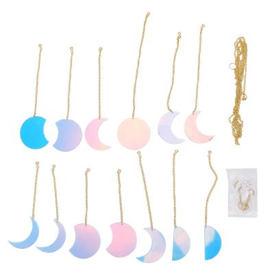 13PCS Moon Phase Wall Hanging Decor Banners Hanging Ornaments for Bedroom Home Office Nursery Wall Art