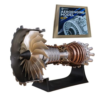 1/20 Scale TR900 Engine Model Kit, Trent 900 Aircraft Turbofan Engine DIY Assembly Functional Model for Adults, Collectible Desk Deco for Hobbyists (150+PCS)