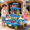 ZDRKWSM 4-Tier Water Table for Kids 3-5, Summer Outdoor Beach Sensory Activity Playset Kids Sand and Water Table Toys, Birthday Gifts for Boys and Girls 3 4 5 6 7 8 view 4