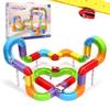 Arnbz 2026 New Infinity Racer 3D Train with 2 Cars, 3D Stem Electric Train Set for Kids, DIY Assembled Track Vehicle, Create Lab Gravity Tracks, Educational Gift (Advanced Edition) view 1