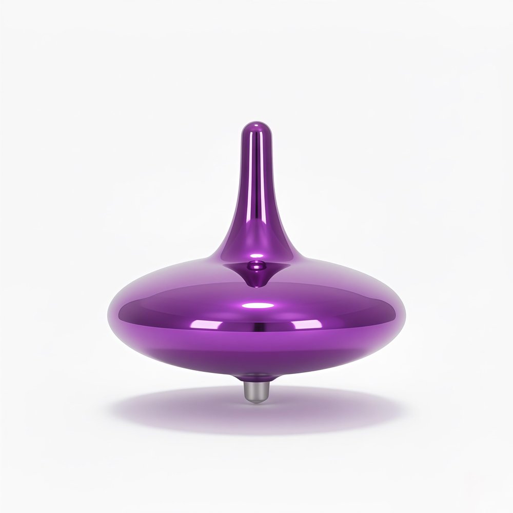 Hautech Electric Spinning Top, 6+ Hours Endless Spinning, LED Light Show, The Dreamer Spinning Top for Focus, Calm & Creativity, Timer-Enabled Design, Unique Gift for Adults (Exploration Purple)