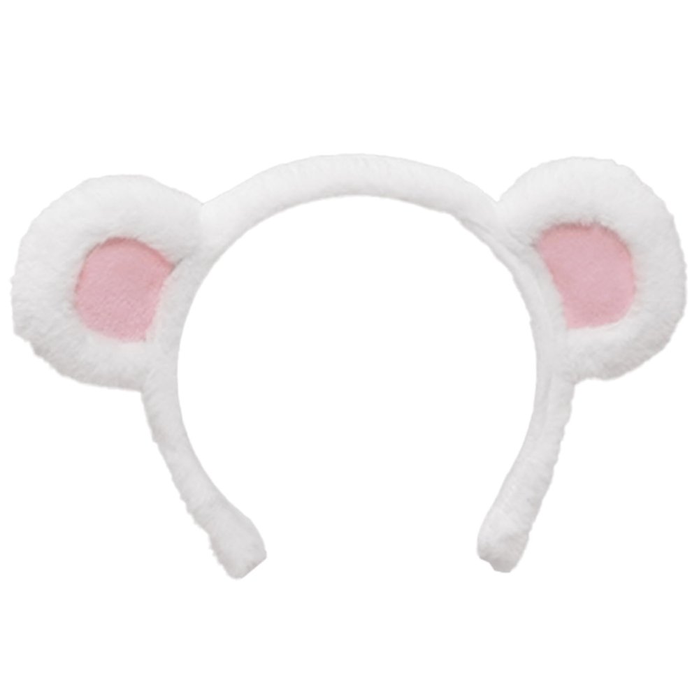 AwnsIMfreien Bear Headband, Bear Ears Headband for Girls Cute Cartoon Plush Decorative Dustproof Ears Costume for Cosplay Party Makeup Washing Face, Style 1