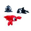 3D-Printed Stress-Relief Desktop Toys, Colorful Sea Creature Figures, Turtle Octopus Whale Crab Characters, 6 Piece Set view 2