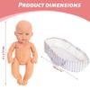 AwnsIMfreien Baby Doll Set, 12 Inch Baby Doll, Realistic Accessories Set Includes Carrier Bassinet Bed & Bunny Toy for Toddlers 3 Ages and Up, Purple, for Toddlers 1-3 view 2